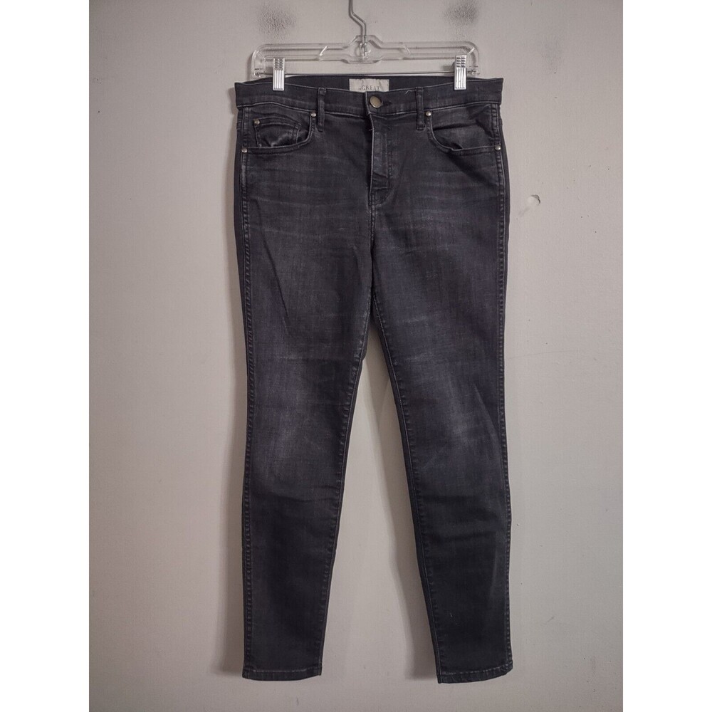 The Great The Almost Skinny Jeans Black Denim Women's Size 29 High Rise